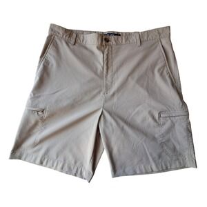 Chaps Golf Mens Performance Cargo Shorts Crawford Tan Stretch Size 38